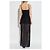 Diesel D-AMAMI langes schwarzes Nylon Kleid - Ansicht 4