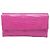 Autre Marque Borsa a pochette con patta Nancy Gonzalez in pelle di coccodrillo rosa