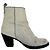 Botas de cano curto com fecho Acne Studios em pele branca texturada