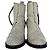 Botas de cano curto com fecho Acne Studios em pele branca texturada - vista 2