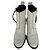Botas de cano curto com fecho Acne Studios em pele branca texturada - vista 3