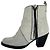 Botas de cano curto com fecho Acne Studios em pele branca texturada - vista 7