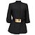 Blazer Gucci com gola mandarim e cinto em lã preta