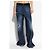 Jeans wide-leg Dsquared2 blu navy - vista 3