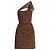 Vestido corset assimétrico de algodão marrom Dsquared2