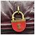 Borsa Hobo Marc by Marc Jacobs con lucchetto in pelle Burgundy - vista 13