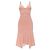 Dsquared2 Rosa Midi Kleid mit Spaghetti Trägern