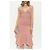 Dsquared2 Rosa Midi Kleid mit Spaghetti Trägern - Ansicht 3