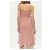 Dsquared2 Rosa Midi Kleid mit Spaghetti Trägern - Ansicht 4