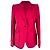Blazer de botonadura sencilla Alexander McQueen en lana roja