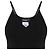 Dsquared2 Schwarzes geripptes Crop Top mit V Ausschnitt