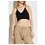 Dsquared2 Schwarzes geripptes Crop Top mit V Ausschnitt - Ansicht 3