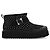 Tory Burch Logo Snow Boots aus schwarzem Leder