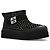 Tory Burch Logo Snow Boots aus schwarzem Leder - Ansicht 4