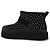 Tory Burch Logo Snow Boots aus schwarzem Leder - Ansicht 5