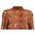 Camisa Sézane Chlo bordada con flores en algodón marrón - vista 2