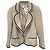 Blazer Chanel de peito único em lã bege