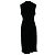 Vestido midi shift sem mangas Theory Eano em algodão preto - vista 3