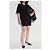 Vestido negro de algodón con logo Dsquared2 - vista 2