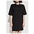 Vestido negro de algodón con logo Dsquared2 - vista 3
