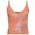 Top acanalado M-ISMINA Diesel de algodón naranja