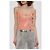 Top acanalado M-ISMINA Diesel de algodón naranja - vista 3
