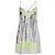 Diesel D-ESIRE Kleid Tie-Dye Grau Neon Gelb