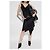 Dsquared2 Schwarzes Midi-Kleid mit Trägern aus Viskose - Ansicht 2