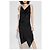 Dsquared2 Schwarzes Midi-Kleid mit Trägern aus Viskose - Ansicht 3