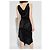 Dsquared2 Schwarzes Midi-Kleid mit Trägern aus Viskose - Ansicht 4