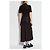 Vestido polo Lacoste marrom de viscose midi - vista 4