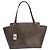 Bolsa de ombro Lauren Ralph Lauren em couro castanho