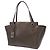 Bolsa de ombro Lauren Ralph Lauren em couro castanho - vista 2