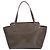 Bolsa de ombro Lauren Ralph Lauren em couro castanho - vista 4