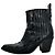 Botines Western Ganni con efecto cocodrilo en piel negra - vista 7