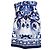Calções Dolce & Gabbana com estampado Majolica em algodão azul - vista 2