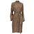Vestido camisa midi Max Mara Cain-Printed en seda marrón