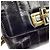 Borsa a tracolla Lanvin Mini Turn Lock in pelle di anguilla nera - vista 12