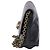 Borsa a tracolla Lanvin Mini Turn Lock in pelle di anguilla nera - vista 3