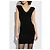 Dsquared2 Schwarzes Kleid mit V-Ausschnitt - Ansicht 3