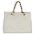 CHANEL COCO Mark Chain Hand Bag Caviar Skin White Gold CC Auth gh687 - Jerrillo