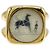 Hermès Hermes Gold Band Ring mit Pferdemotiv