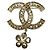 Chanel Brosche Blumen-Design aus goldfarbenem Metall