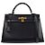 Hermès Hermes Kelly Black Box Calf with Gold Hardware 32