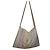 inconnue Baumwoll-Schultertasche mit Pastellstreifen