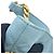 Borsa a tracolla con catena Chanel in pelle d'agnello azzurro - vista 9