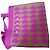 Marni Pink Herringbone Fabric and Leather Handbag