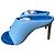 Jacquemus Les Mules Limone Mules con tacco blu in pelle