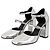 Autre Marque MAX&Co. Silberne Leder Mary Janes mit Blockabsatz