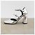 Autre Marque MAX&Co. Silberne Leder Mary Janes mit Blockabsatz - Ansicht 3